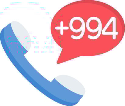 Azerbaijan Dial code Vector Icon