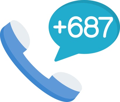 New Caledonia Dial code Vector Icon
