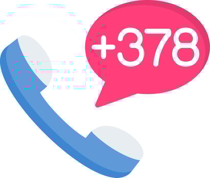 San Marino Dial code Vector Icon