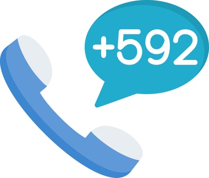 Guyana Dial code Vector Icon