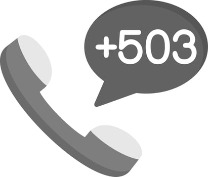 El Salvador Dial code Vector Icon