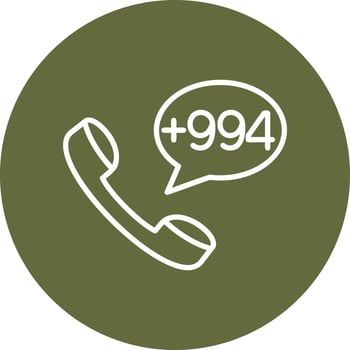 Azerbaijan Dial code Vector Icon