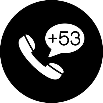 Cuba Dial code Vector Icon