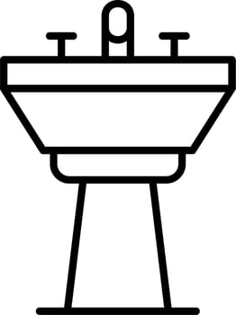 Hair Wash Sink Vector Icon