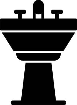 Hair Wash Sink Vector Icon