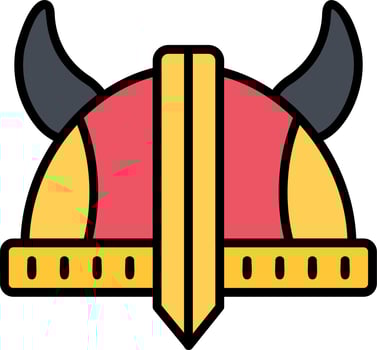 Viking Helmet Vector Icon