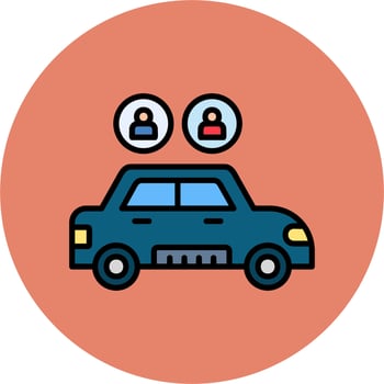 Carpool Vector Icon