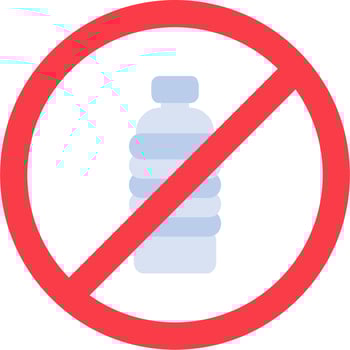 No Plastic Vector Icon