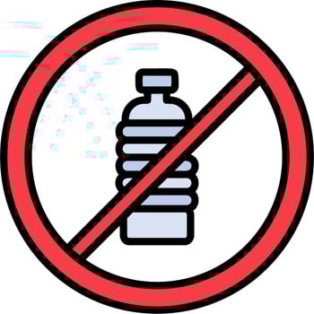 No Plastic Vector Icon