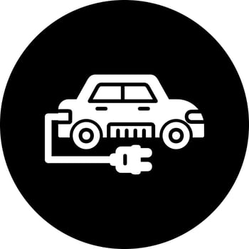 Electric Car Vector Icon