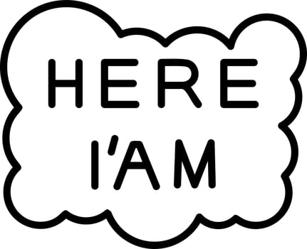 Here I Am Vector Icon