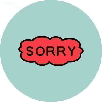 Sorry Vector Icon