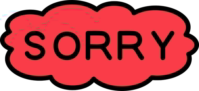 Sorry Vector Icon