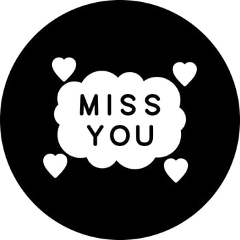 Miss You Vector Icon