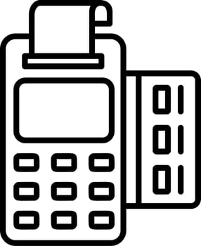 Pos Terminal Vector Icon