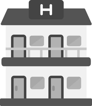 Hotel Building Icon vector