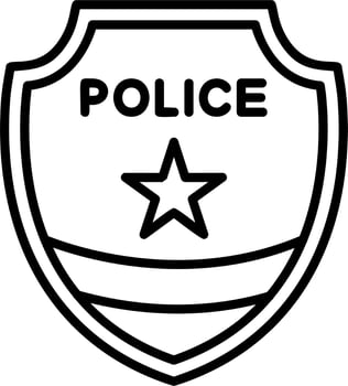 Police Badge Vector Icon