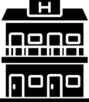 Hotel Building Icon vector