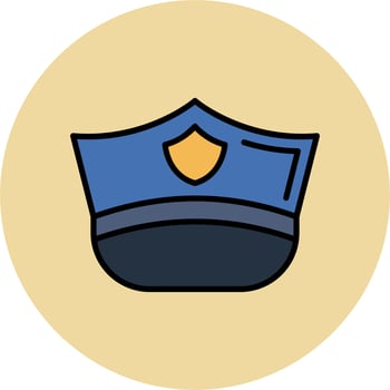 Police Cap Vector Icon