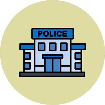 Police Station Vector Icon