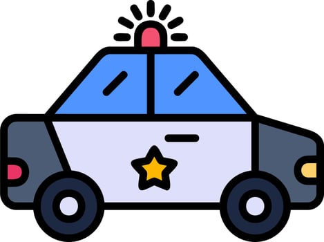 Police Car Vector Icon