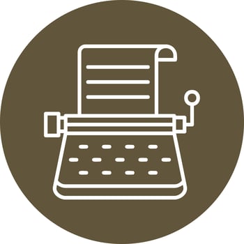 Typewriter Vector Icon