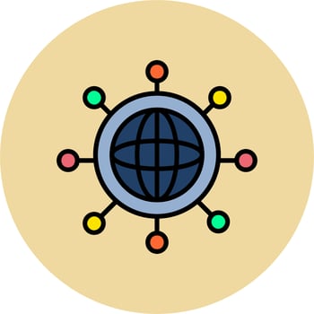 Global Network Vector Icon
