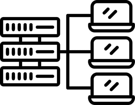 Local Area Network Server Icon vector