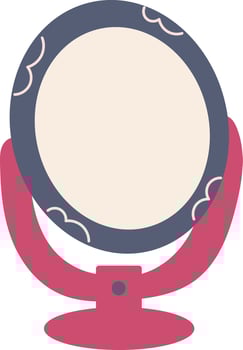 Makeup mirror illustration vector