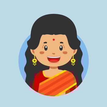 Avatar of a Bangladesh Character vector