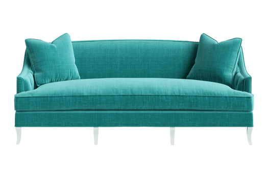 Green sofa isolated on a transparent background png