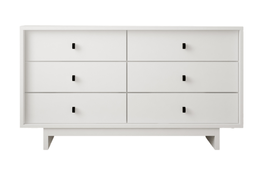 White storage cabinete isolated on a transparent background png