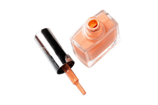 Beige nail polish isolated on a transparent background png