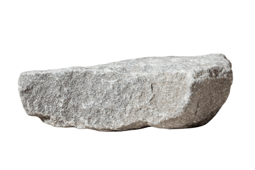 Gray stone isolated on a transparent background png