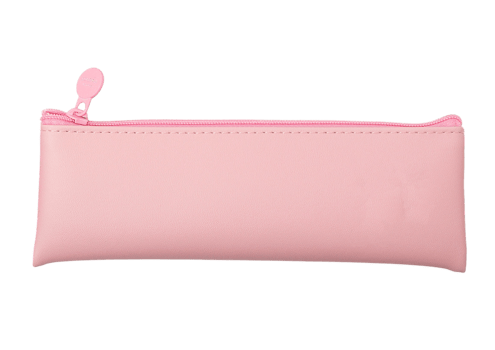 Pink pencil case isolated on a transparent background png