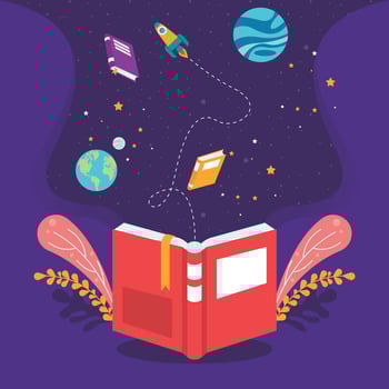 World book day - power to read banner vector