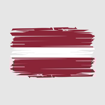 Latvia Flag Brush Vector