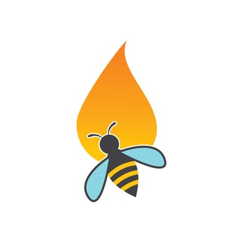 honey Bee vector icon illustration