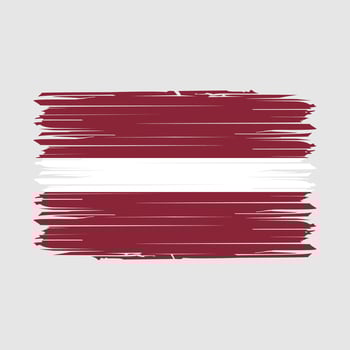 Latvia Flag Brush Vector Illustration
