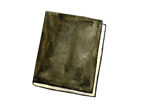 watercolor painting book hand drawn png white background.