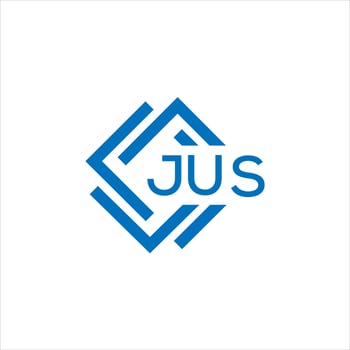 JUS letter logo design on white background. JUS creative circle letter logo concept. JUS letter design. vector