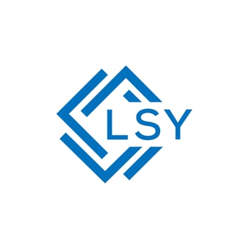 LSY letter logo design on white background. LSY creative circle letter logo concept. LSY letter design. vector