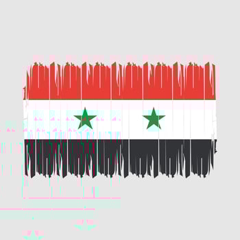 Syria Flag Brush Vector Illustration