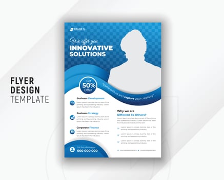 Creative corporate multipurpose minimal official business advertisement magazine poster flyer with white background, business flyer template vector