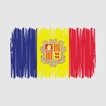 Andorra Flag Brush Vector Illustration