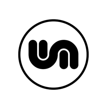WM letters in black round. WM company name initial monogram. vector