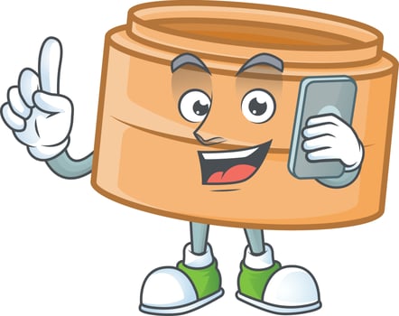 Dimsum basket cartoon character style vector