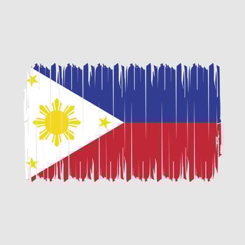 Philippines Flag Brush Vector Illustration