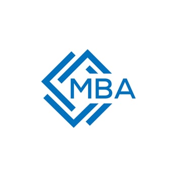 MBA letter logo design on white background. MBA creative circle letter logo concept. MBA letter design. vector