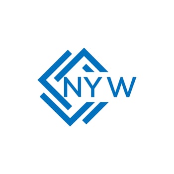 NYW letter logo design on white background. NYW creative circle letter logo concept. NYW letter design. vector
